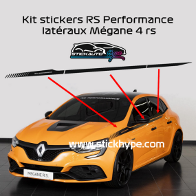 Kit stickers RS Performance Latéraux pour Mégane 4 RS