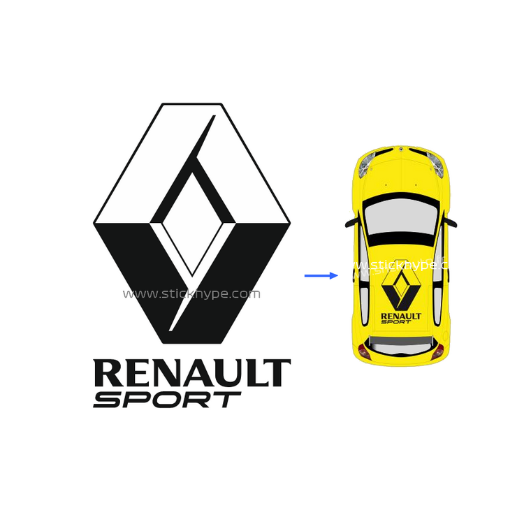 Sticker de toit Renault Sport type A Sticker de toit Renault Sport type A