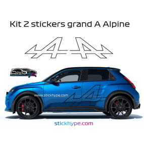 Kit 2 stickers Alpine grand A contour A290