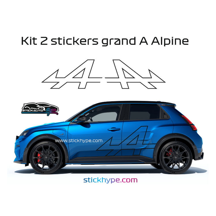 Kit 2 stickers Alpine grand A contour A290 Kit 2 stickers Alpine grand A contour A290