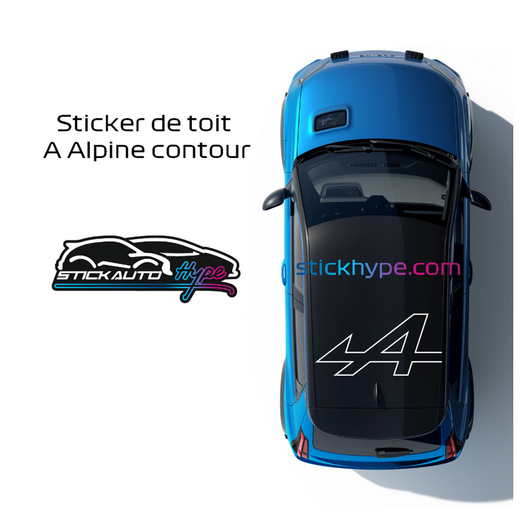 Stickers de toit Alpine A contour A290 Stickers de toit Alpine A contour A290