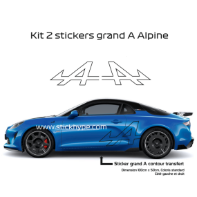 Kit 2 stickers Alpine grand A contour