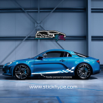 Kit Alpine A110 Stripe bas de caisse personnalisable Kit Alpine A110 Stripe bas de caisse personnalisable