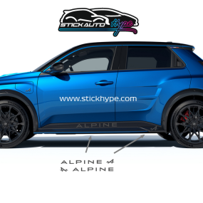 Kit 2 stickers Alpine et 2 A fléché