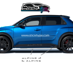 Kit 2 stickers Alpine et 2 A fléché Kit 2 stickers Alpine et 2 A fléché