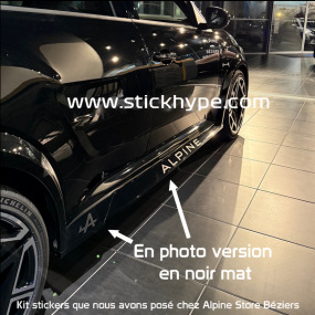 Kit 2 stickers Alpine et 2 A fléché