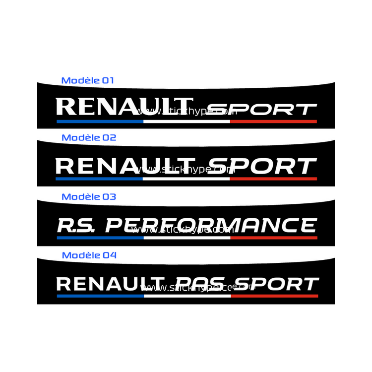 Bandeau pare soleil Renault Sport BBR