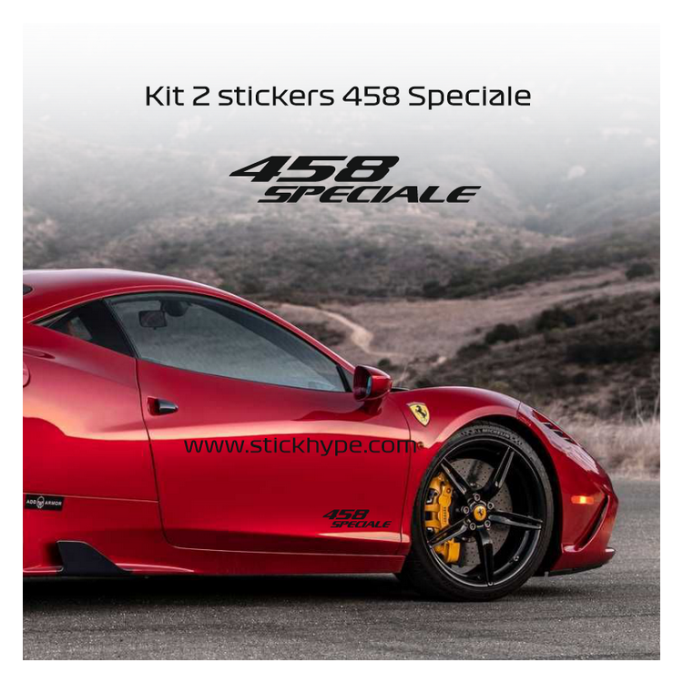 Kit 2 stickers Ferrari 458 Spéciale Kit 2 stickers Ferrari 458 Spéciale