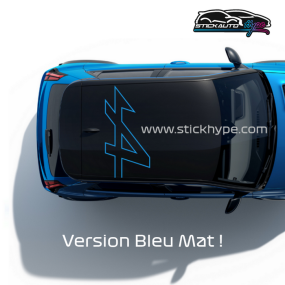 Stickers de toit Alpine A contour A290 version bleu mat