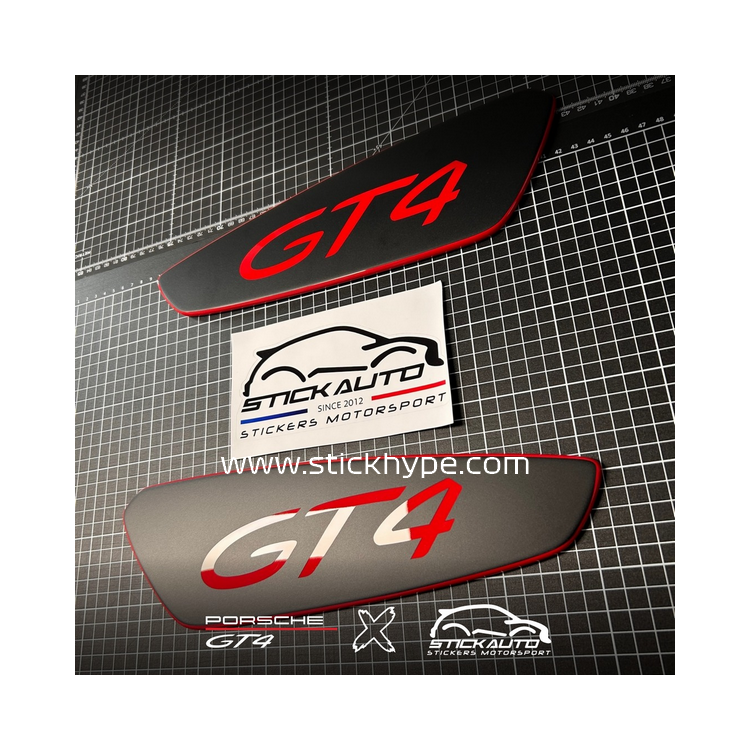 Sticker dérive d'aileron Porsche GT4 981 Sticker dérive d'aileron Porsche GT4 981