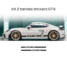 Kit 2 Bandes latérales stickers Porsche Cayman GT4