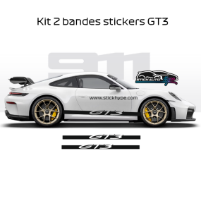 Kit 2 Bandes latérales stickers Porsche GT3 992