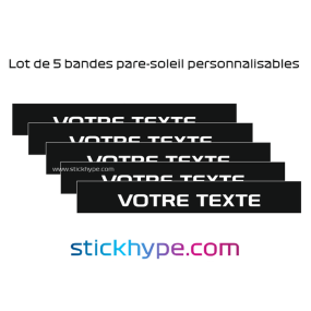 Lot de 5 bandeaux pare soleil personnalisable